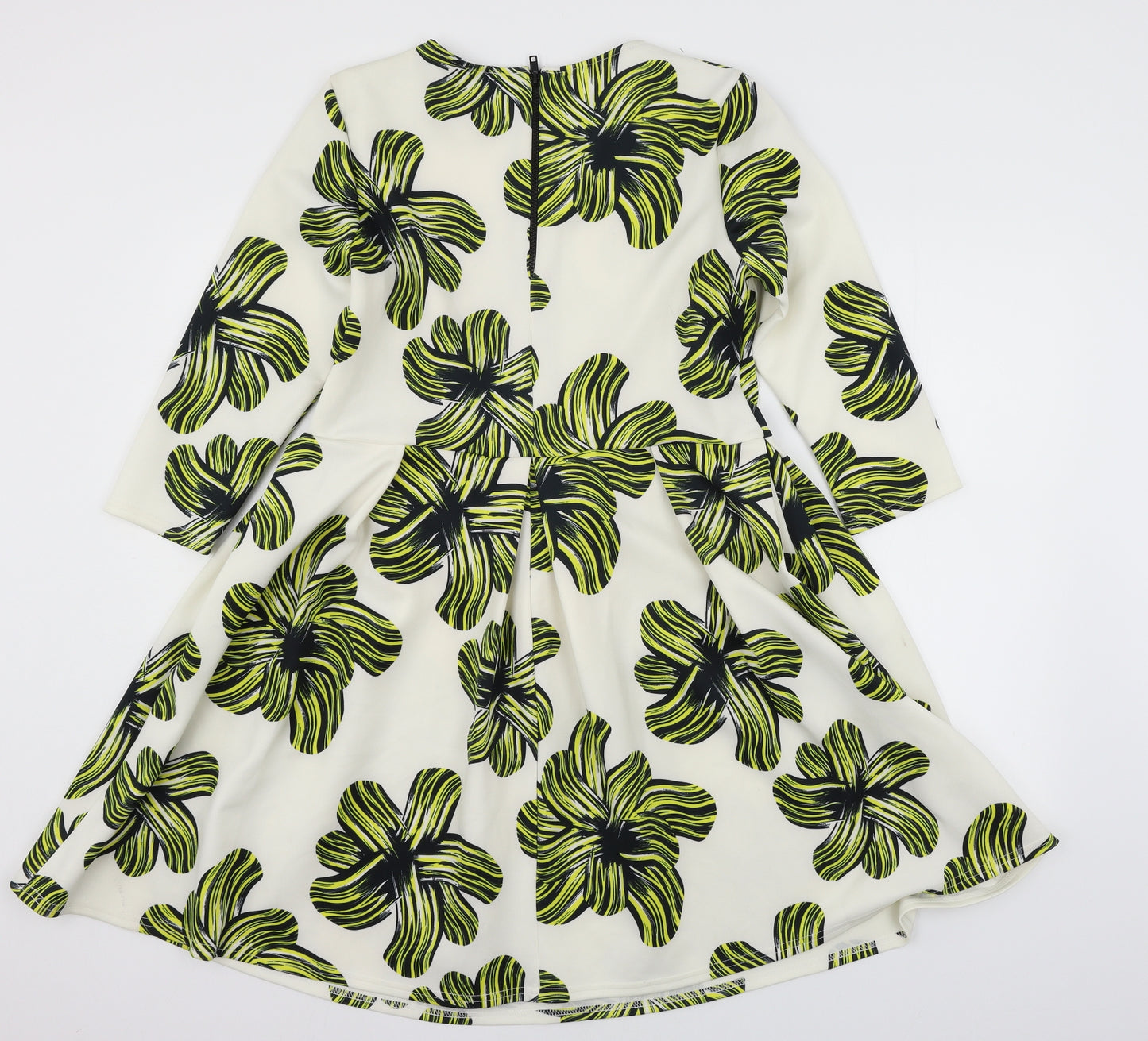 Atmosphere Womens White Floral  Skater Dress  Size 14
