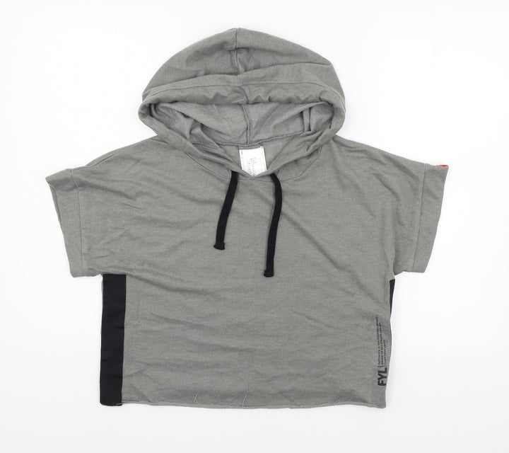 DECATHLON Womens Grey Jersey Pullover Hoodie Size S - FYL