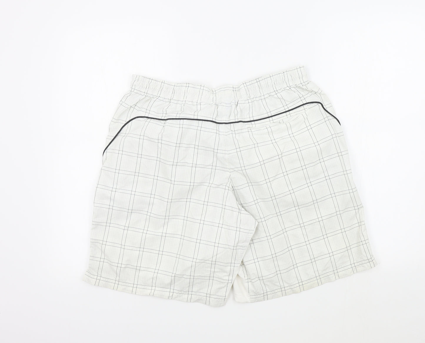 Nike Mens Silver Check  Bermuda Shorts Size L