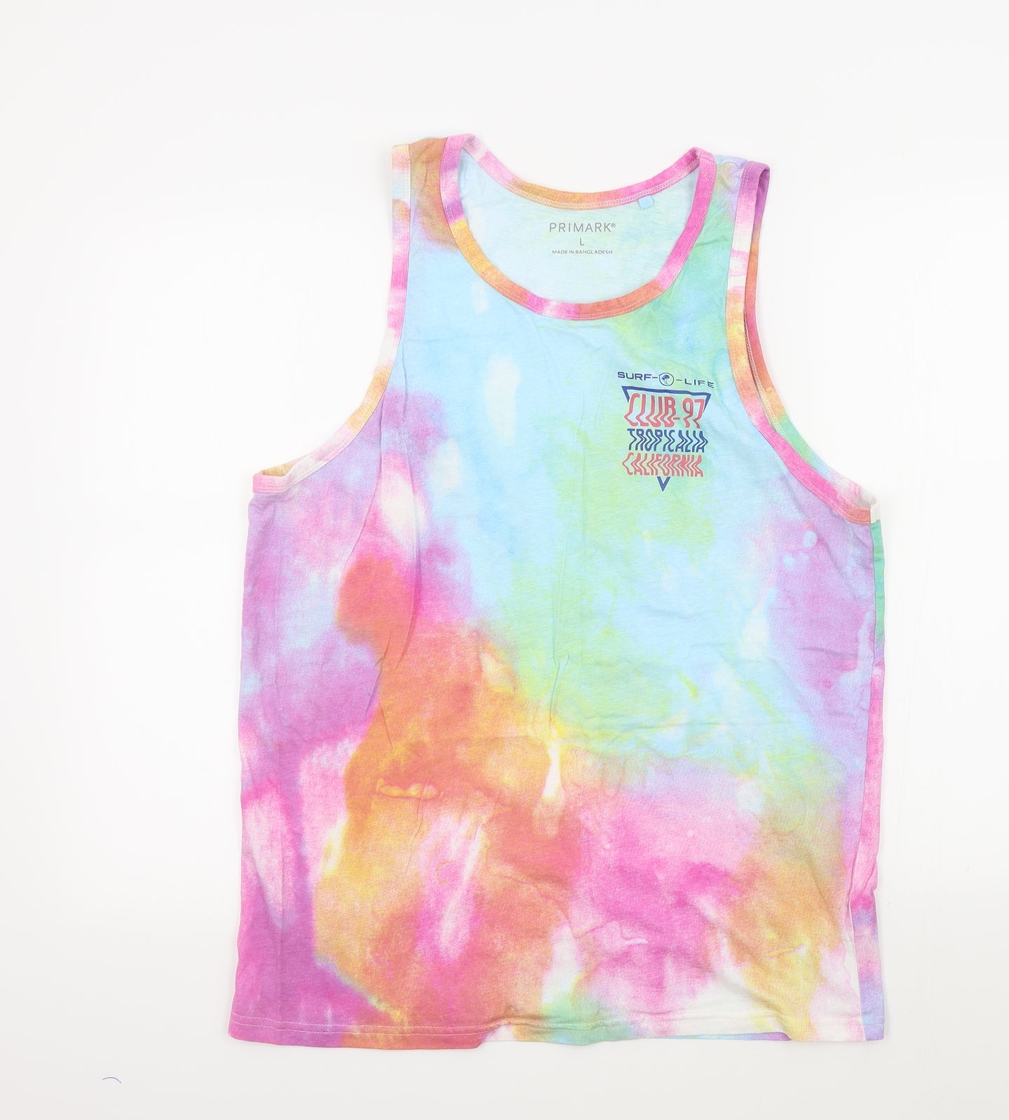 Primark Mens Multicoloured Colourblock   T-Shirt Size L