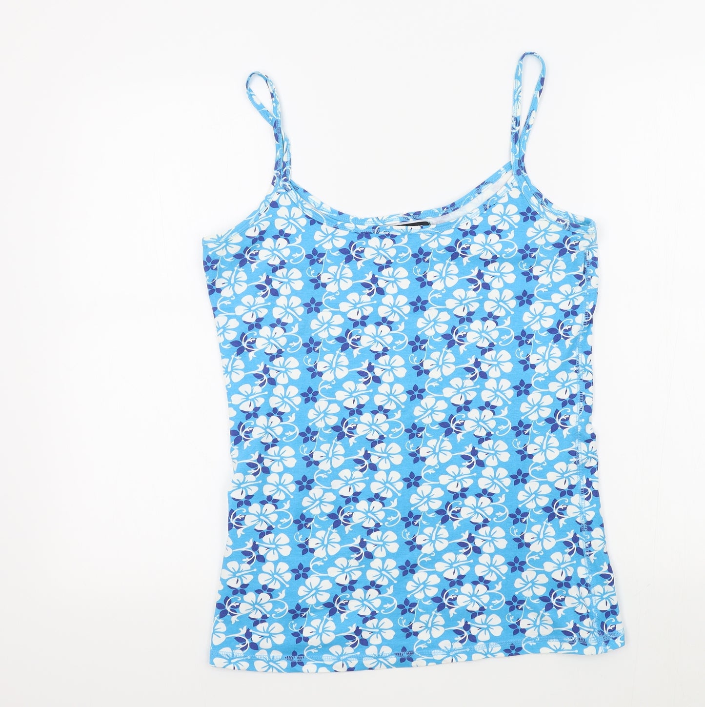 Papaya Womens Blue Geometric  Basic T-Shirt Size 16