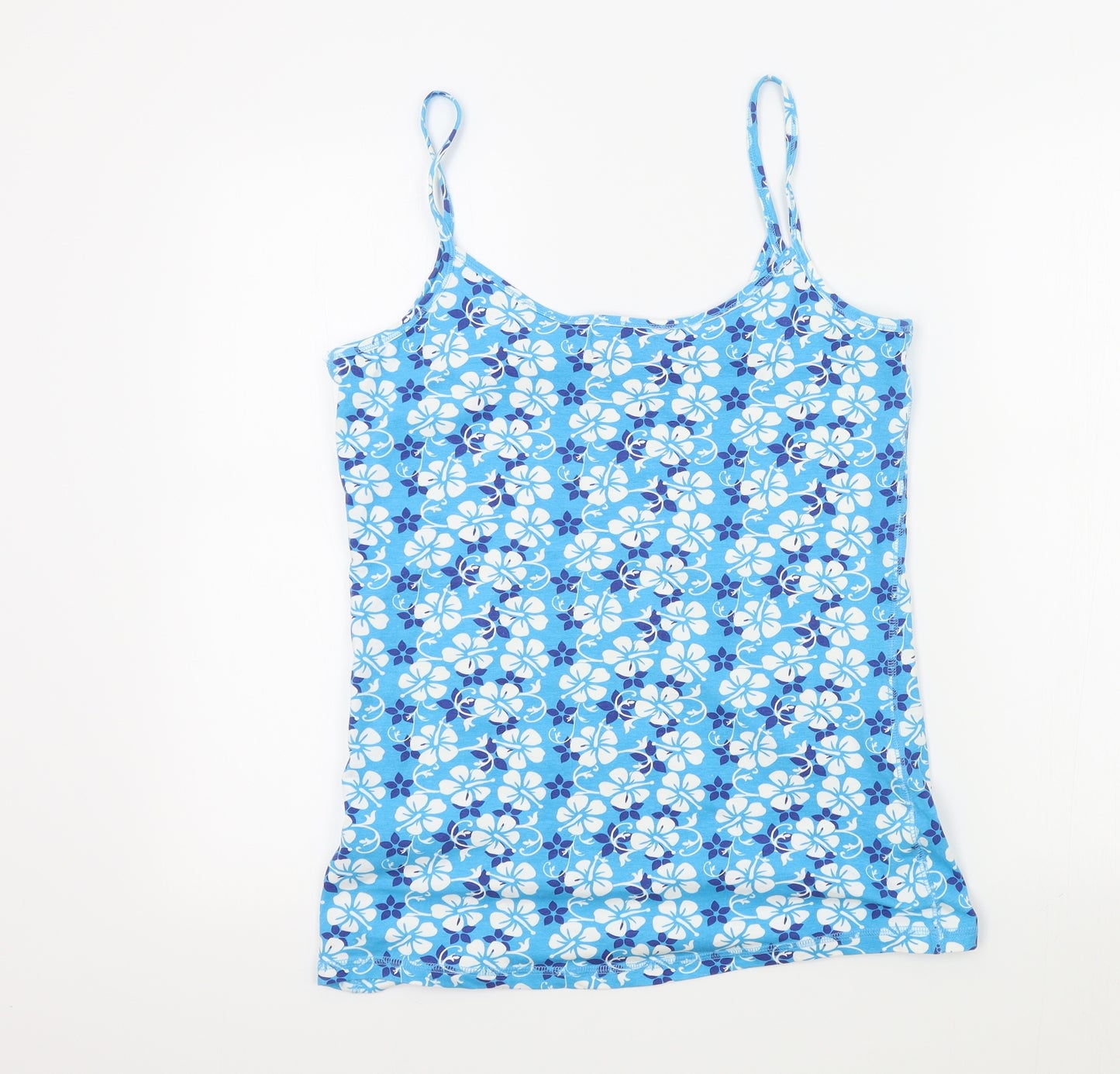 Papaya Womens Blue Geometric  Basic T-Shirt Size 16