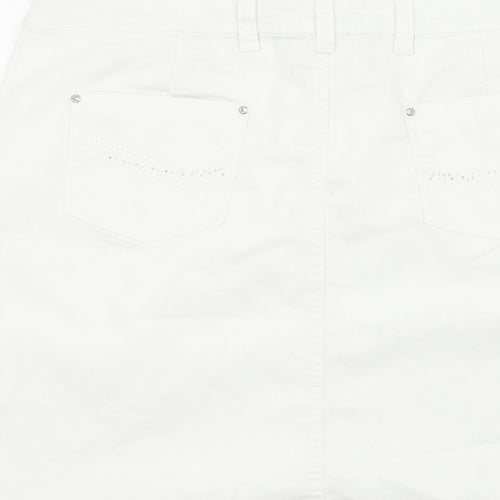Paco Boutique  Womens White   A-Line Skirt Size 16