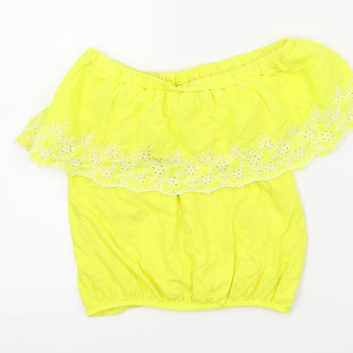 Primark Womens Yellow Colourblock  Basic T-Shirt Size 4