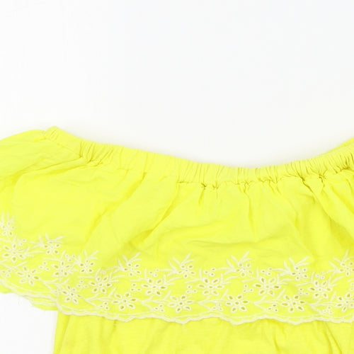 Primark Womens Yellow Colourblock  Basic T-Shirt Size 4