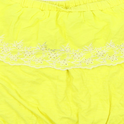 Primark Womens Yellow Colourblock  Basic T-Shirt Size 4