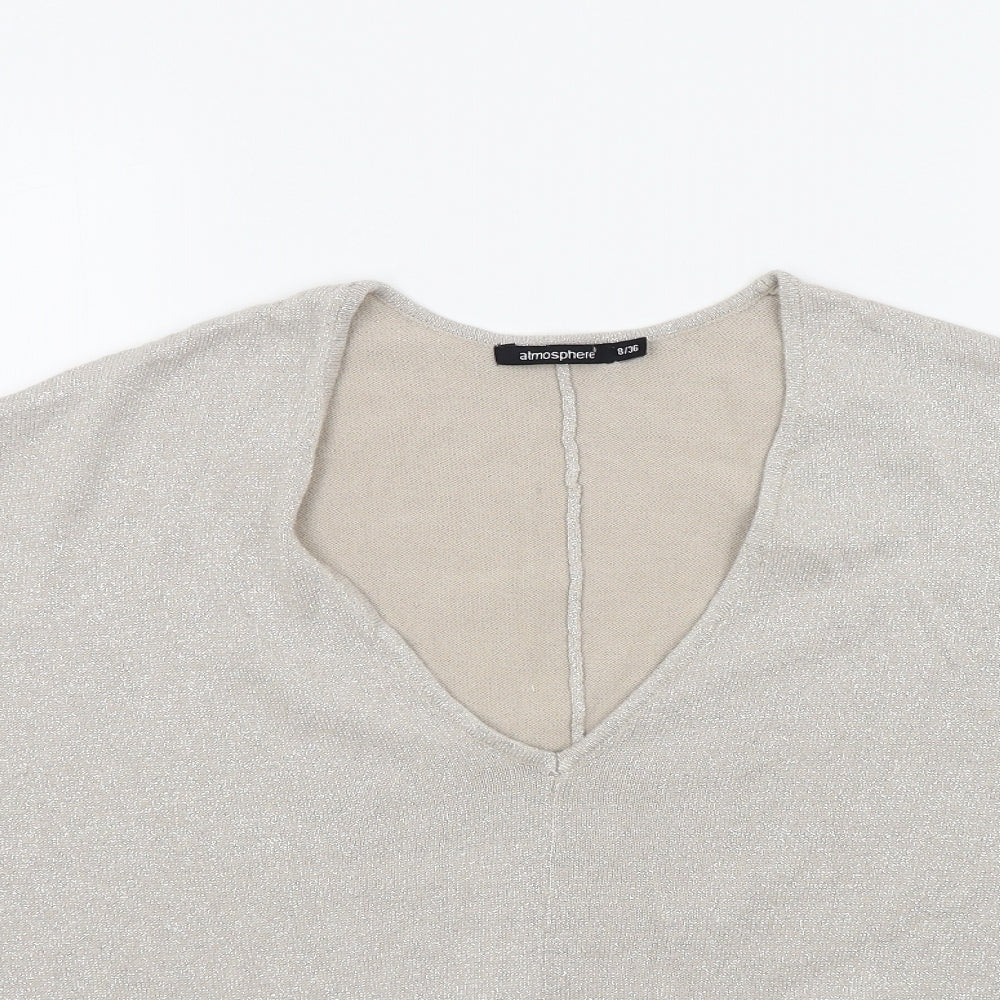 Atmosphere Womens Beige   Pullover Jumper Size 8