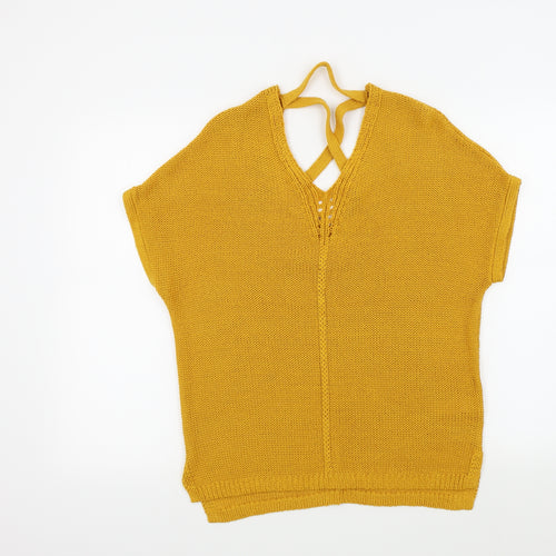 F&F Womens Yellow   Pullover Jumper Size 8