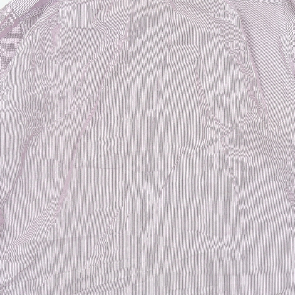 Debenhams Mens Pink Striped   Button-Up Size 17