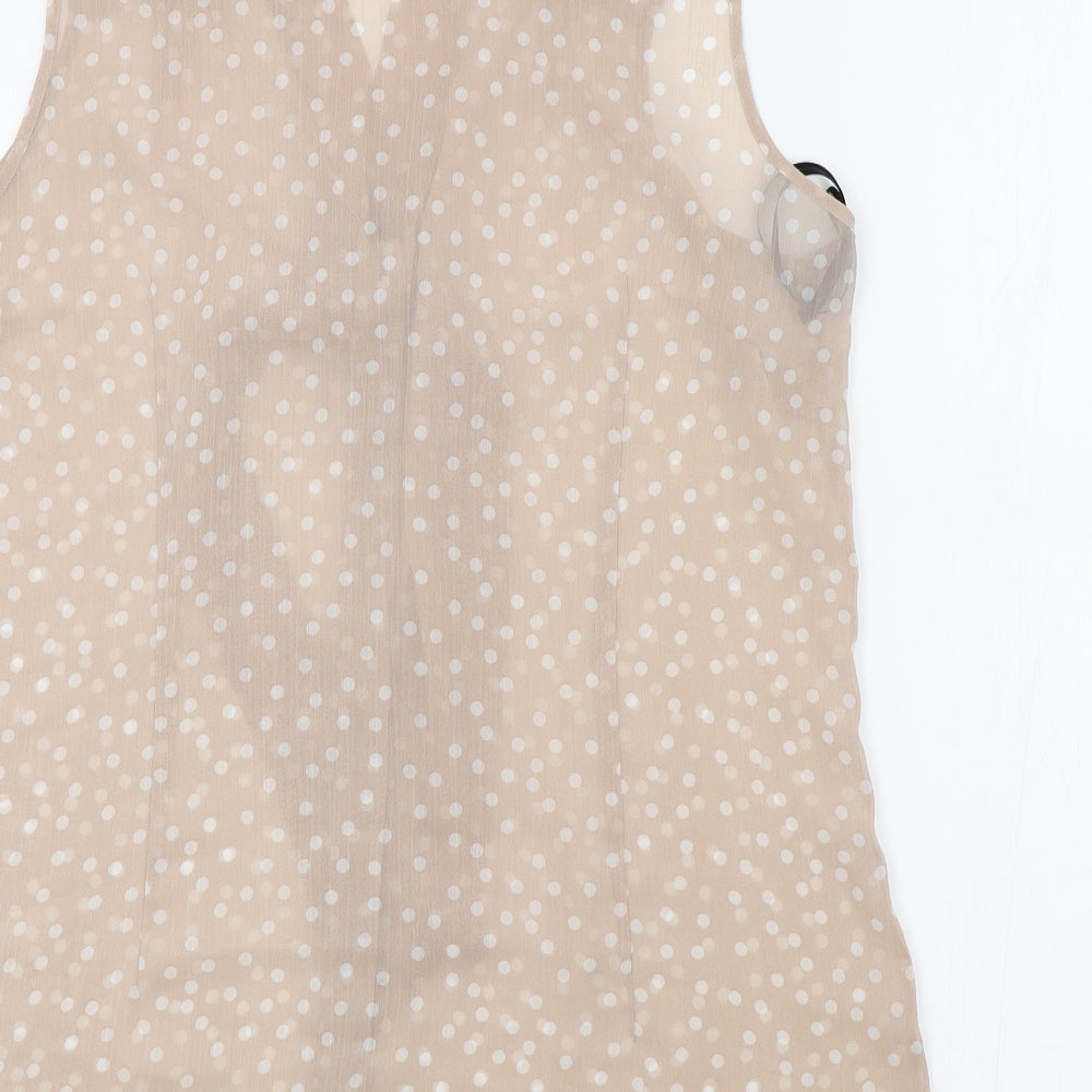 papay Womens Pink Polka Dot  Basic Blouse Size 18