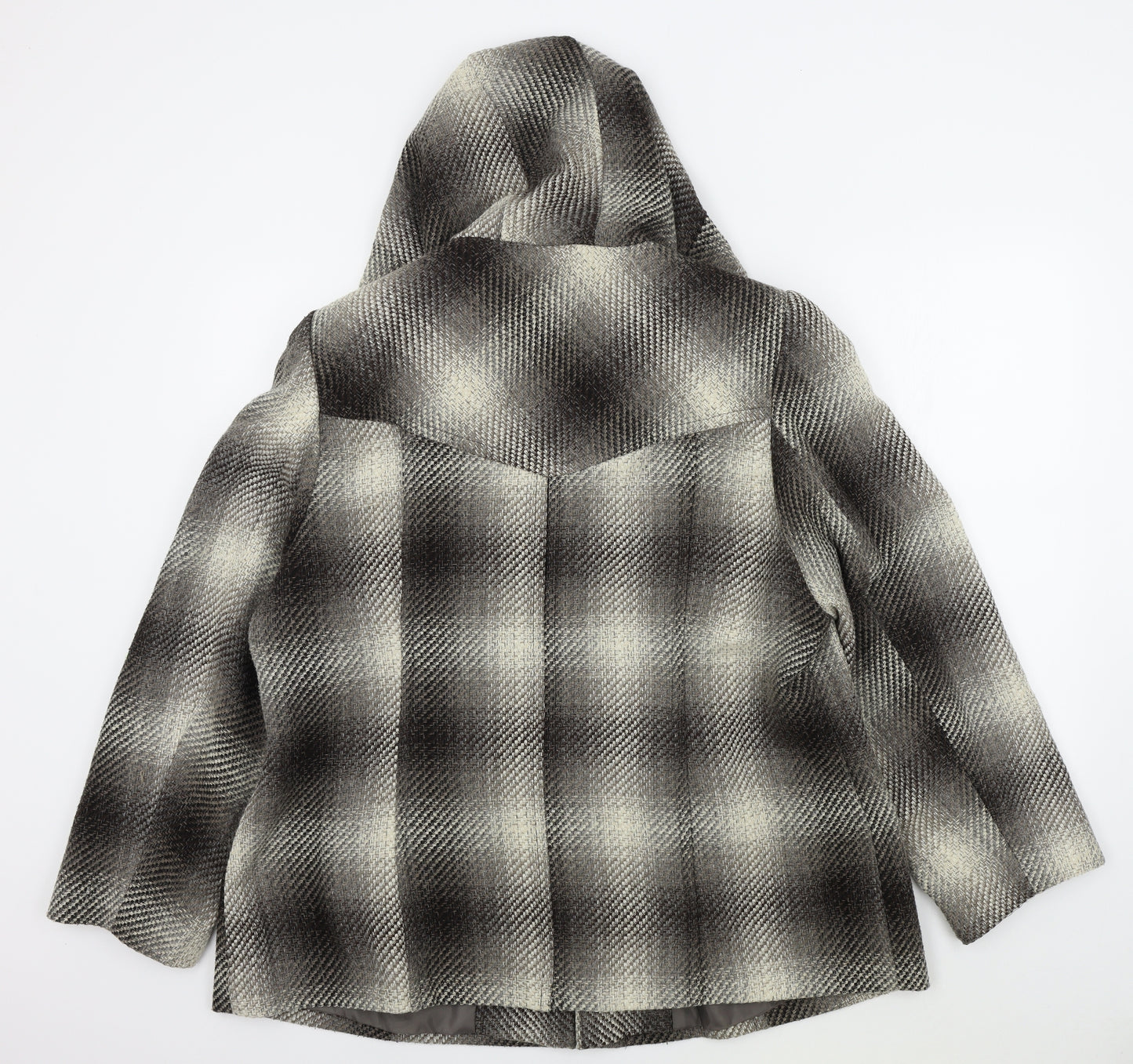 George Womens Brown Geometric  Jacket Coat Size 22