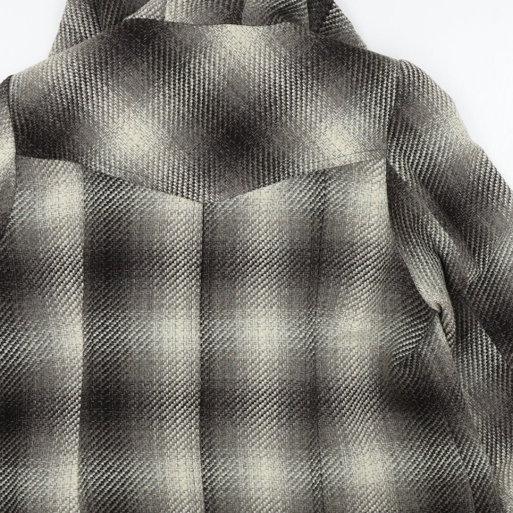 George Womens Brown Geometric  Jacket Coat Size 22