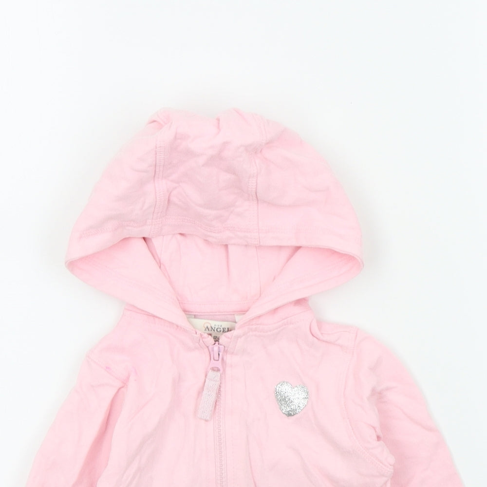 Angel Girls Orange Colourblock  Full Zip Jumper Size 18-24 Months