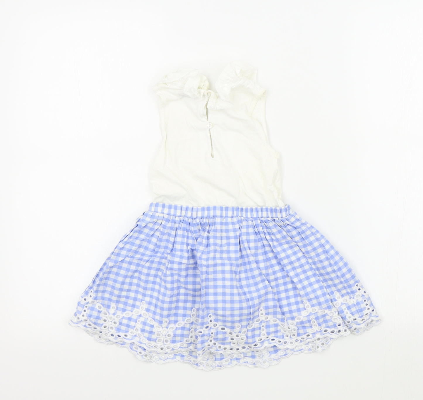 NEXT Girls Blue Check  Fit & Flare  Size 12-18 Months