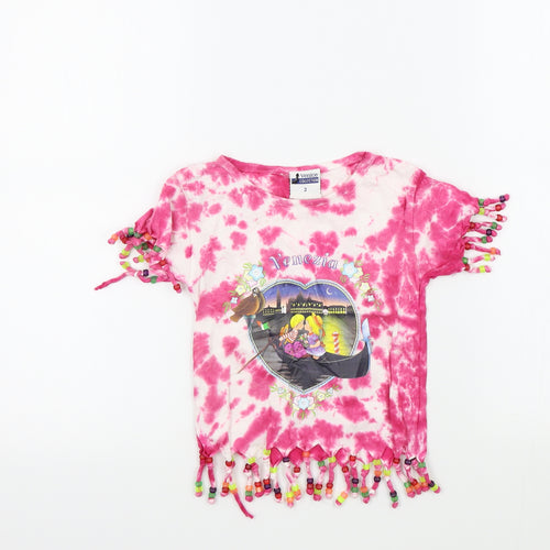 Venice Collection Girls Pink   Basic Dress Shirt Size 18-24 Months