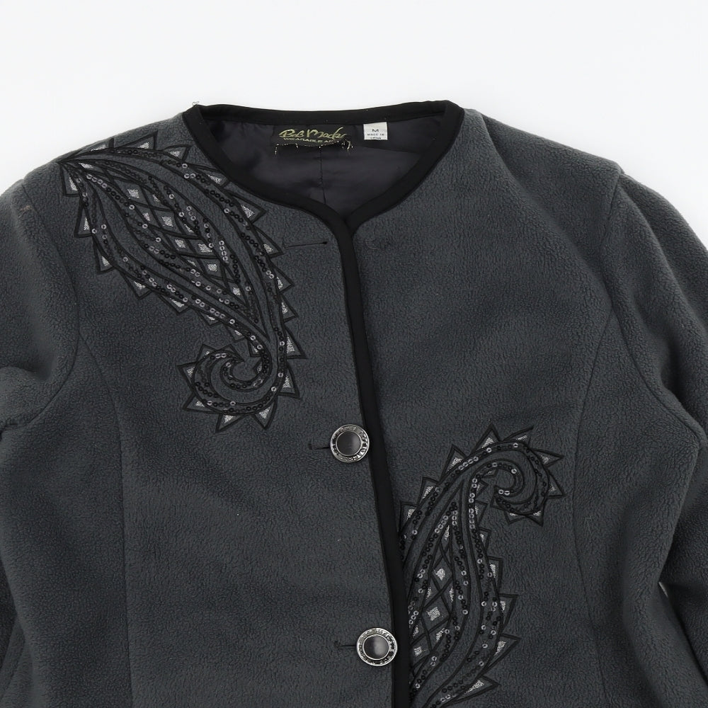 Bob Mackie Womens Grey   Jacket  Size M