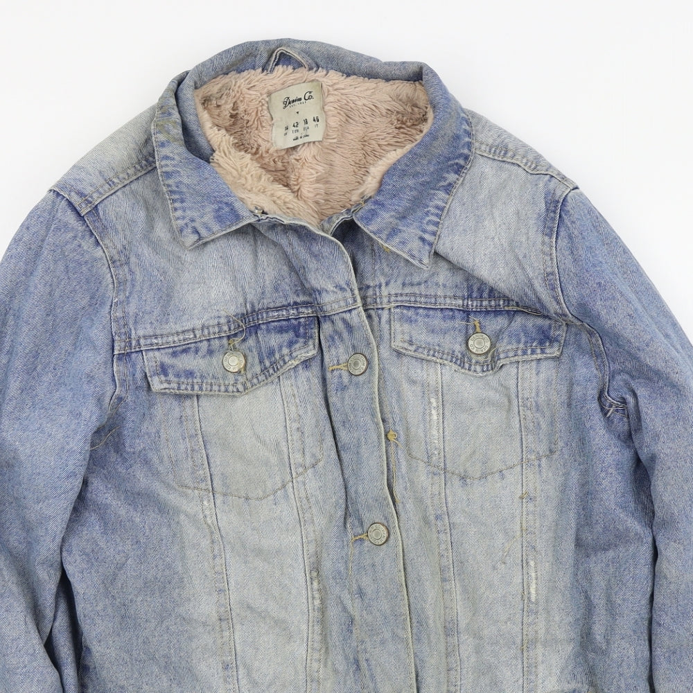 Denim & Co. Womens Blue   Jacket  Size 14