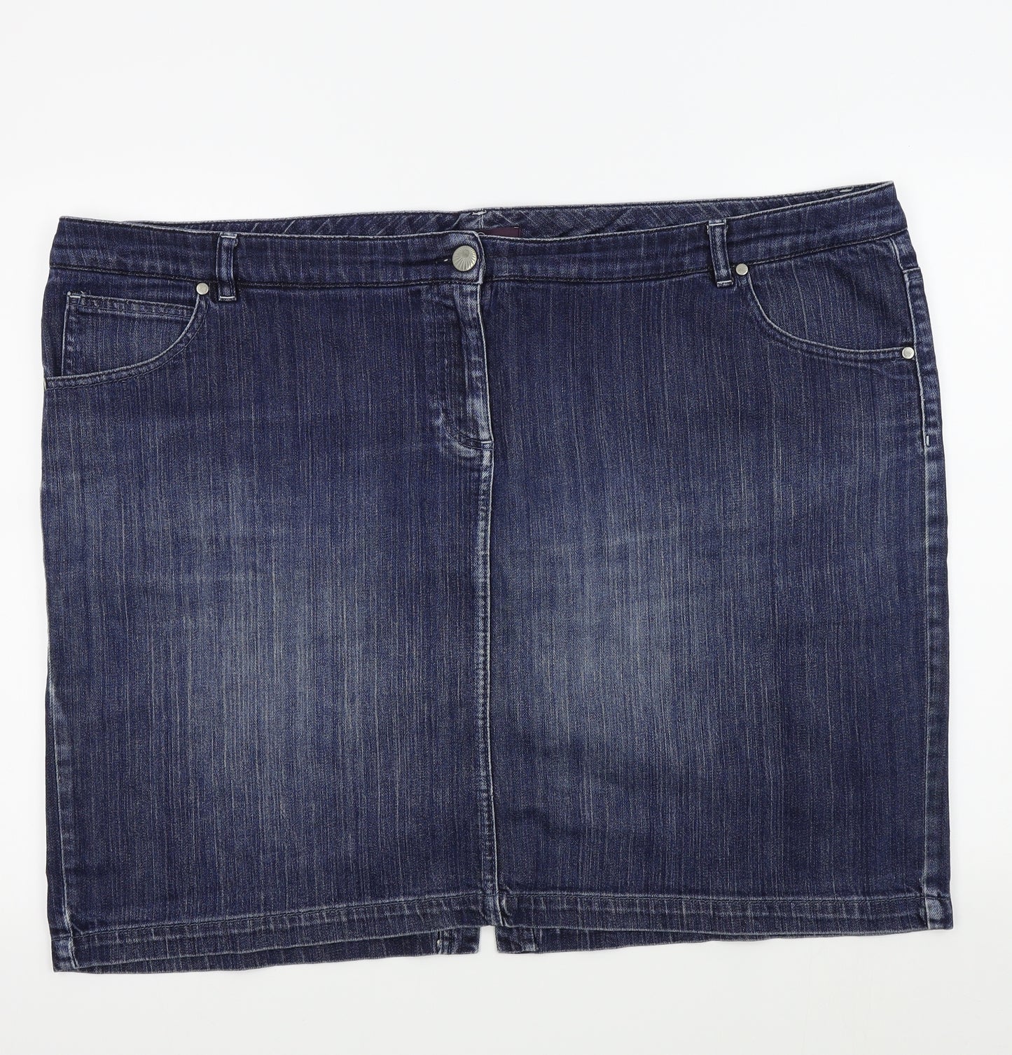 Evans Womens Blue   A-Line Skirt Size 30