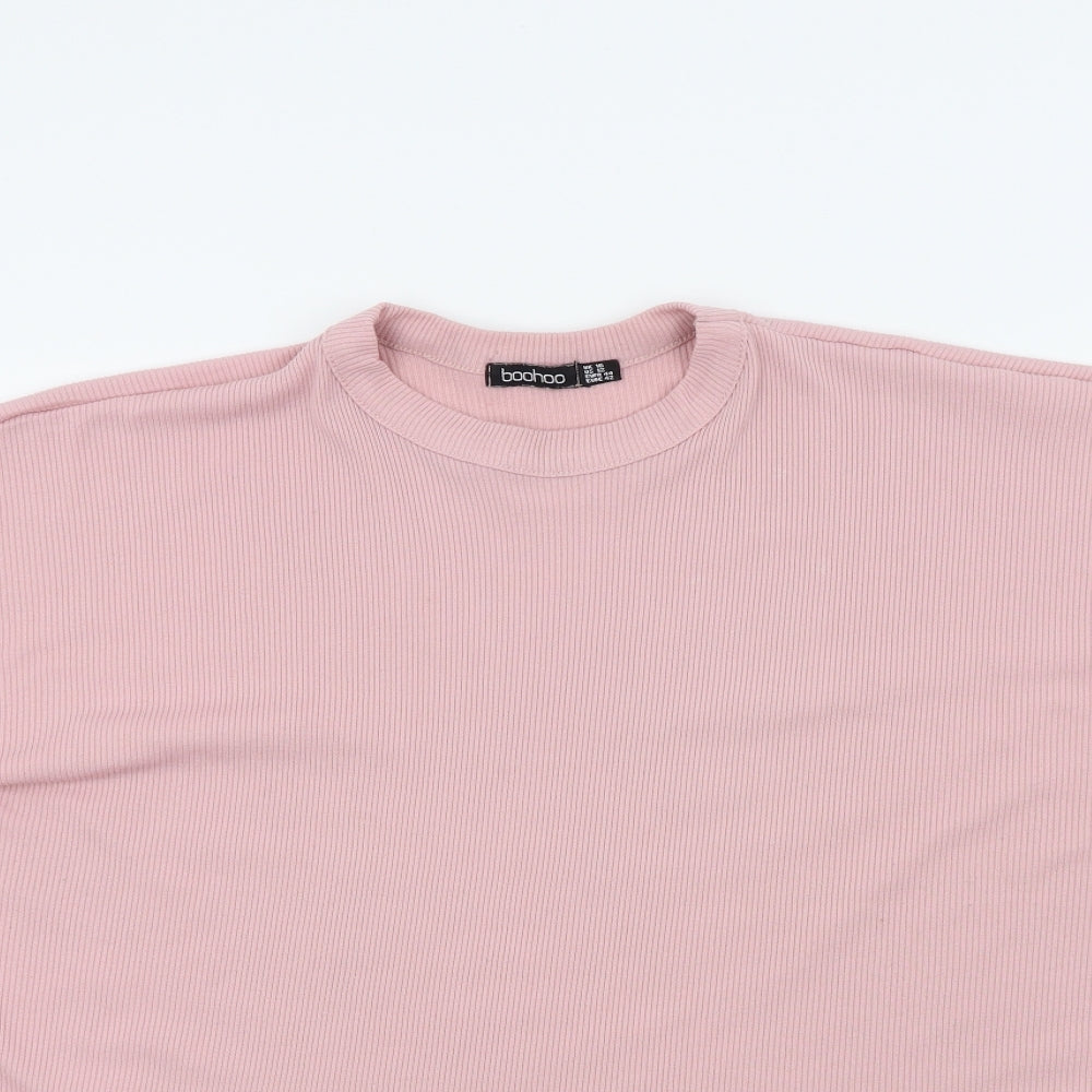 Boohoo Womens Pink   Basic T-Shirt Size 16