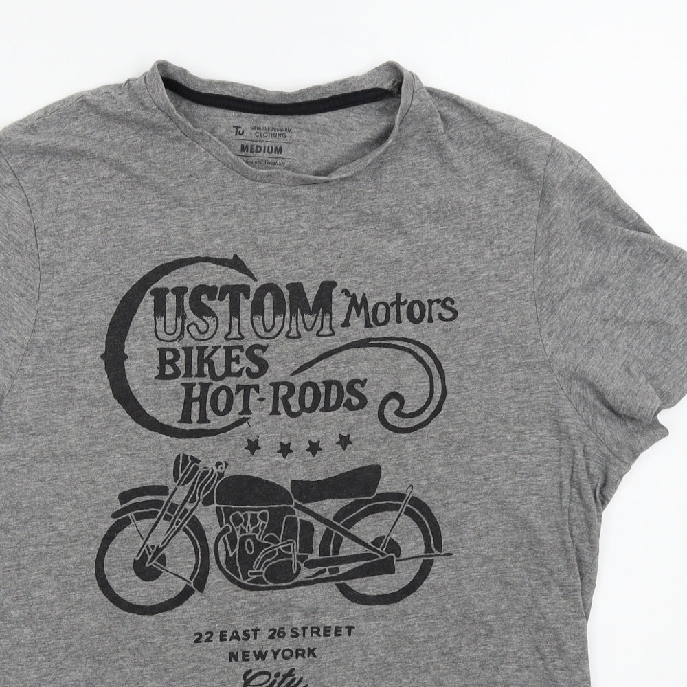 TU Mens Grey    T-Shirt Size M