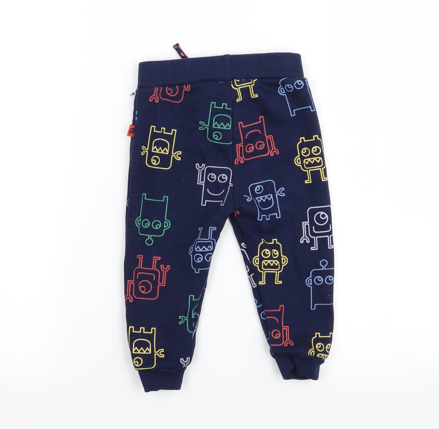 Primark Boys Blue Geometric  Jogger Trousers Size 12-18 Months