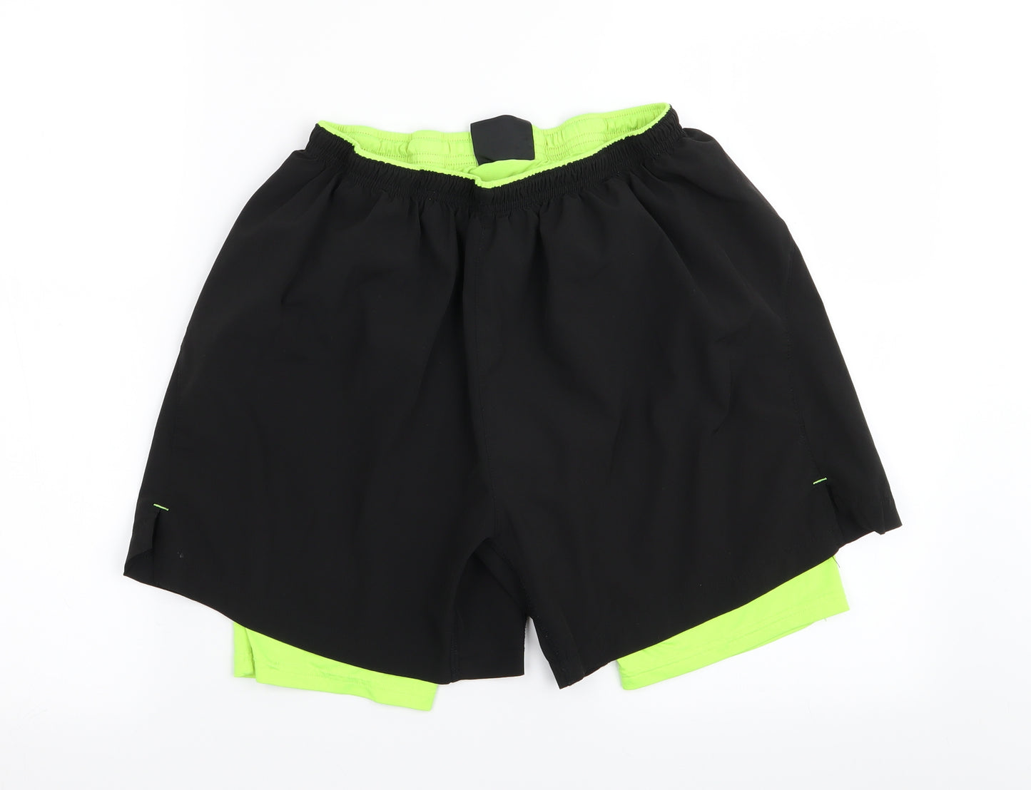 workout Mens Black   Sweat Shorts Size L - Stretch waistband