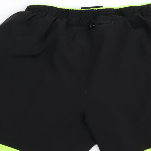 workout Mens Black   Sweat Shorts Size L - Stretch waistband