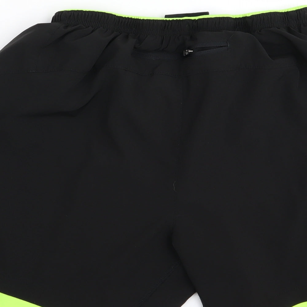 workout Mens Black   Sweat Shorts Size L - Stretch waistband