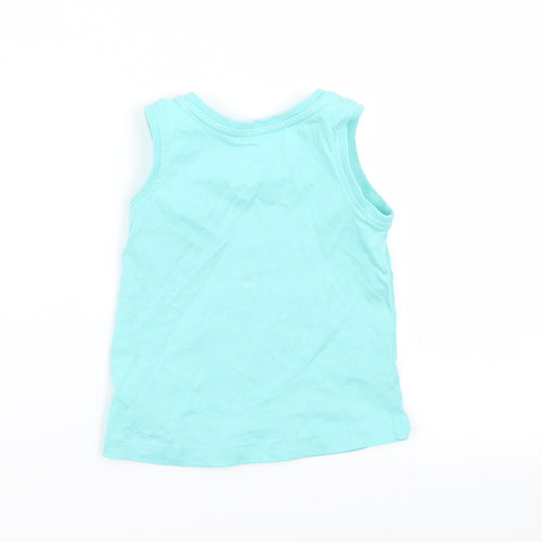 Primark Girls Blue   Basic Tank Size 9-12 Months