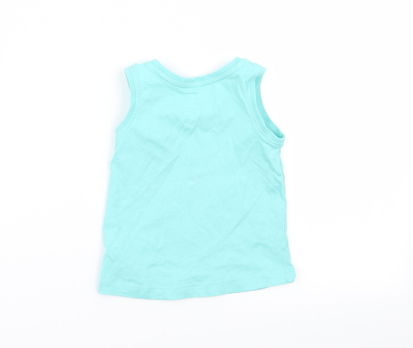 Primark Girls Blue   Basic Tank Size 9-12 Months