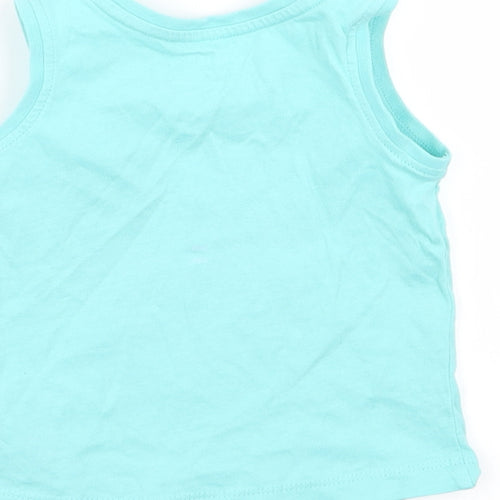 Primark Girls Blue   Basic Tank Size 9-12 Months