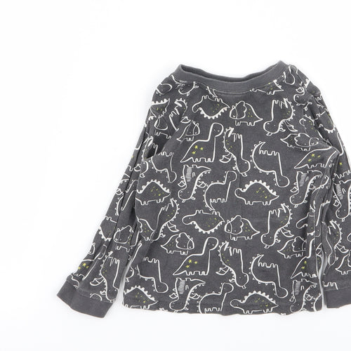 Asda George Boys Grey Geometric  Babydoll Pyjama Top Size 12-18 Months