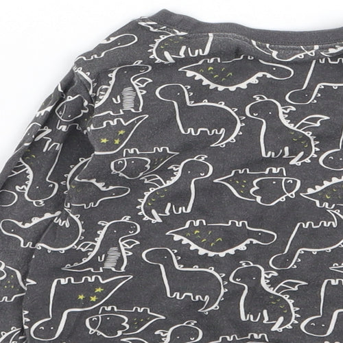 Asda George Boys Grey Geometric  Babydoll Pyjama Top Size 12-18 Months