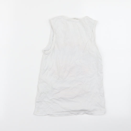 H&M Boys White   Basic Tank Size 7-8 Years