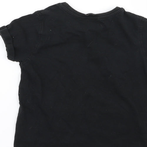 Asda George Boys Black   Basic T-Shirt Size 6-7 Years