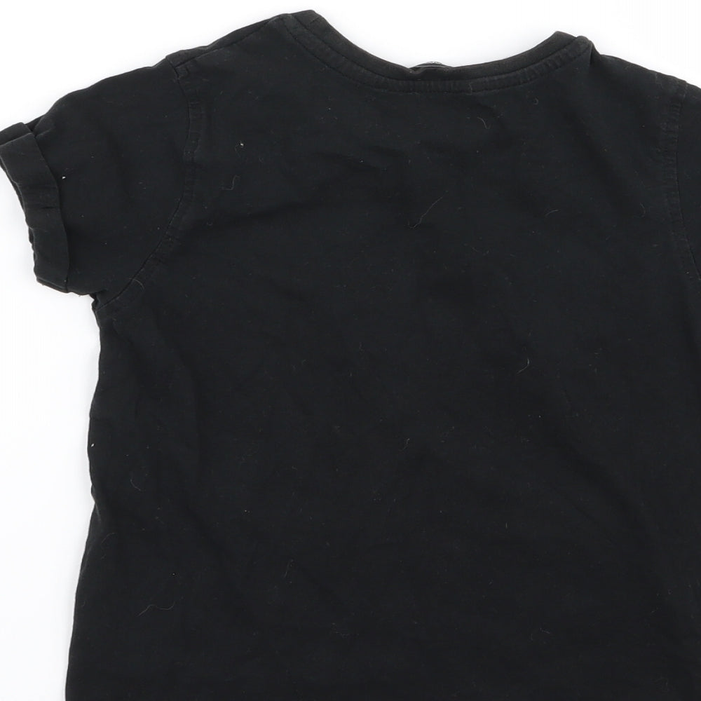 Asda George Boys Black   Basic T-Shirt Size 6-7 Years