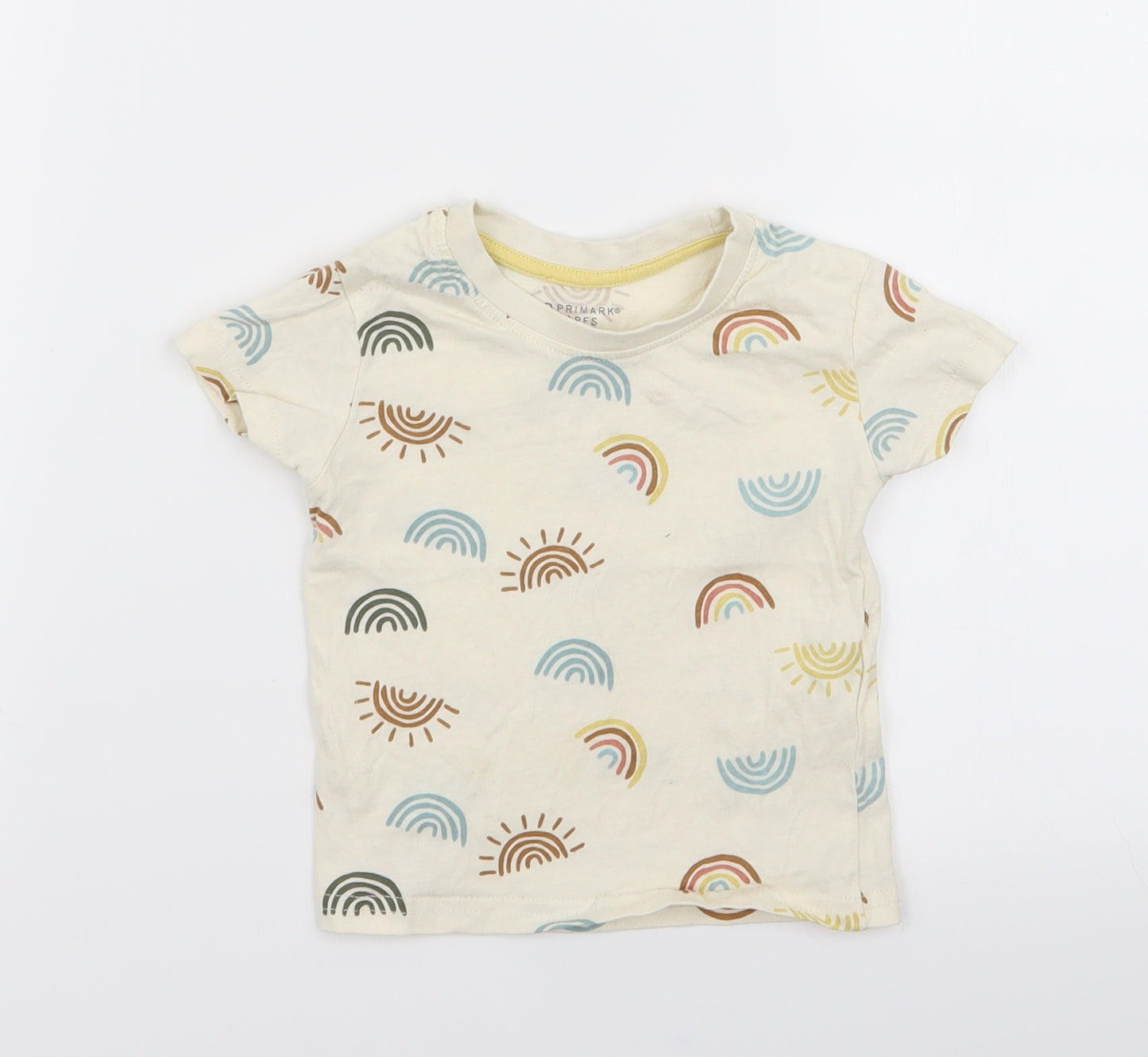 Primark Girls Beige   Basic T-Shirt Size 9-12 Months