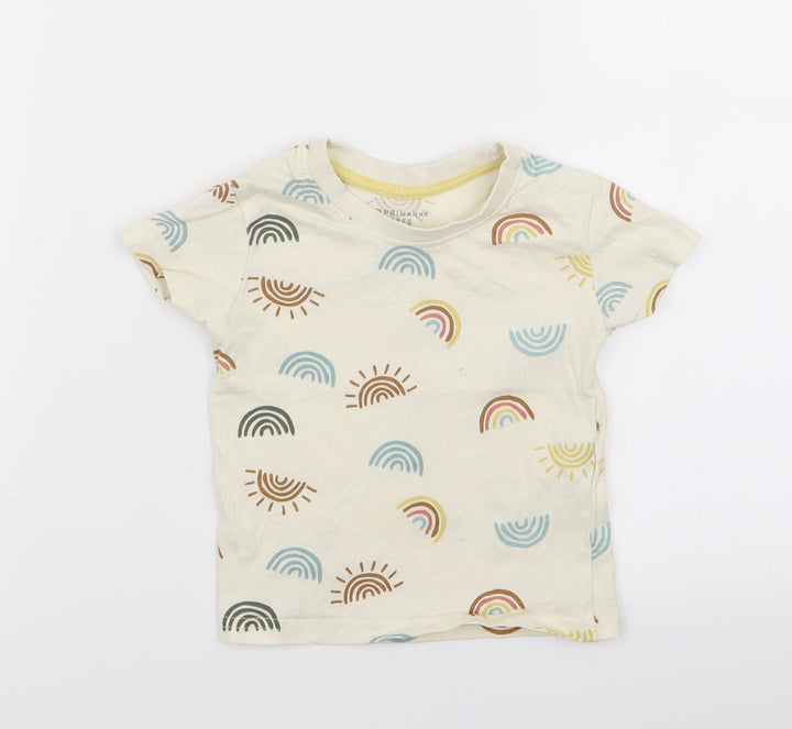 Primark Girls Beige   Basic T-Shirt Size 9-12 Months