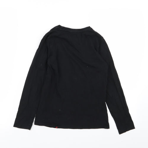 Pep and co Boys Black Geometric  Basic T-Shirt Size 8-9 Years