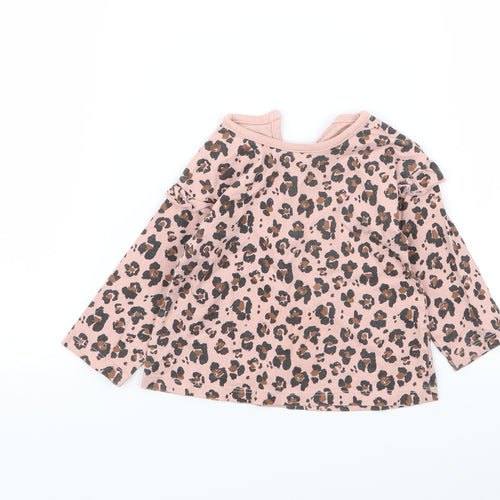 Asda George Girls Multicoloured Animal Print  Basic T-Shirt Size 3-6 Months