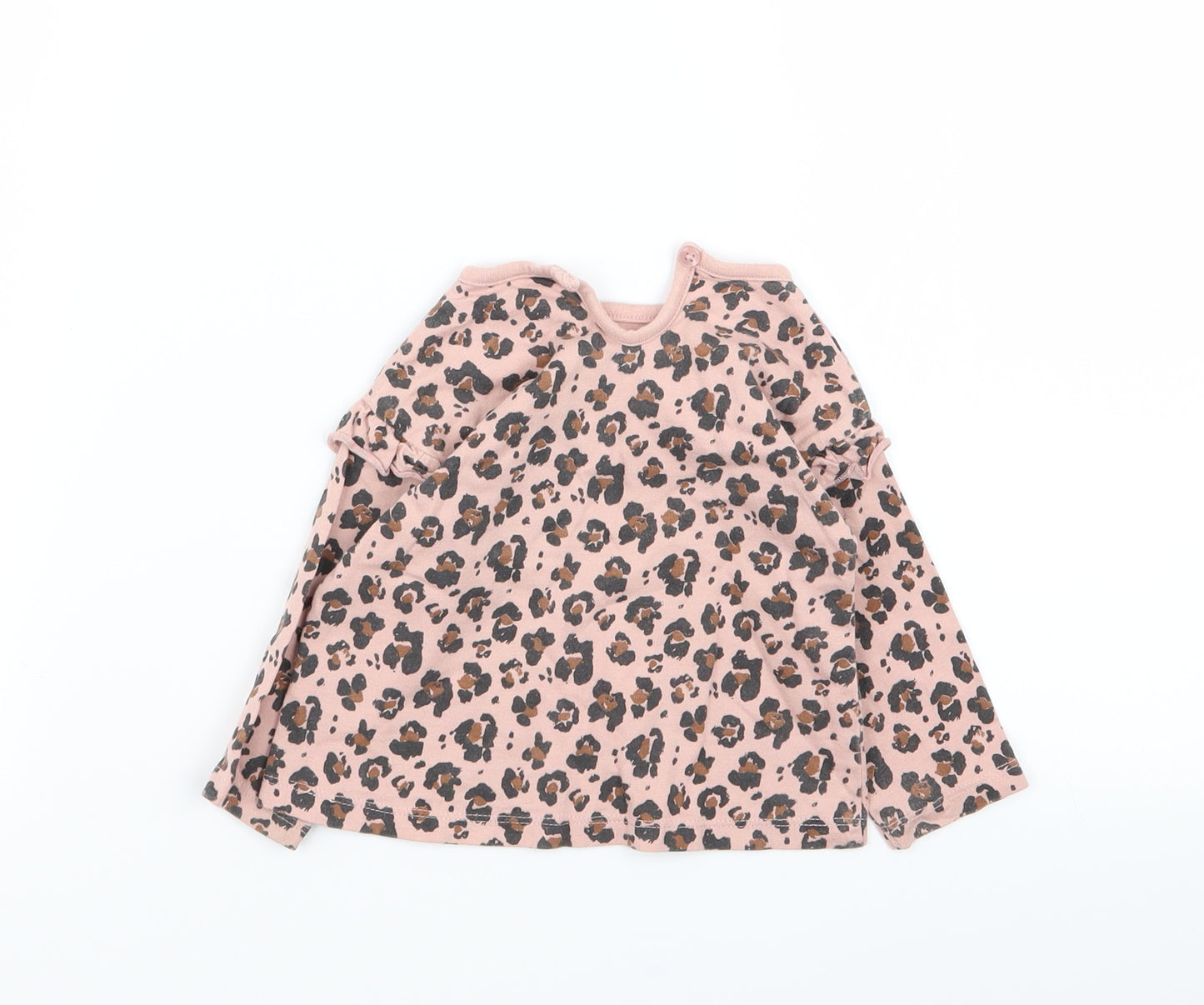 Asda George Girls Multicoloured Animal Print  Basic T-Shirt Size 3-6 Months