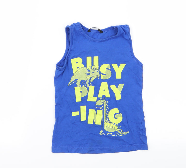 Asda George Boys Blue   Basic Tank Size 4-5 Years