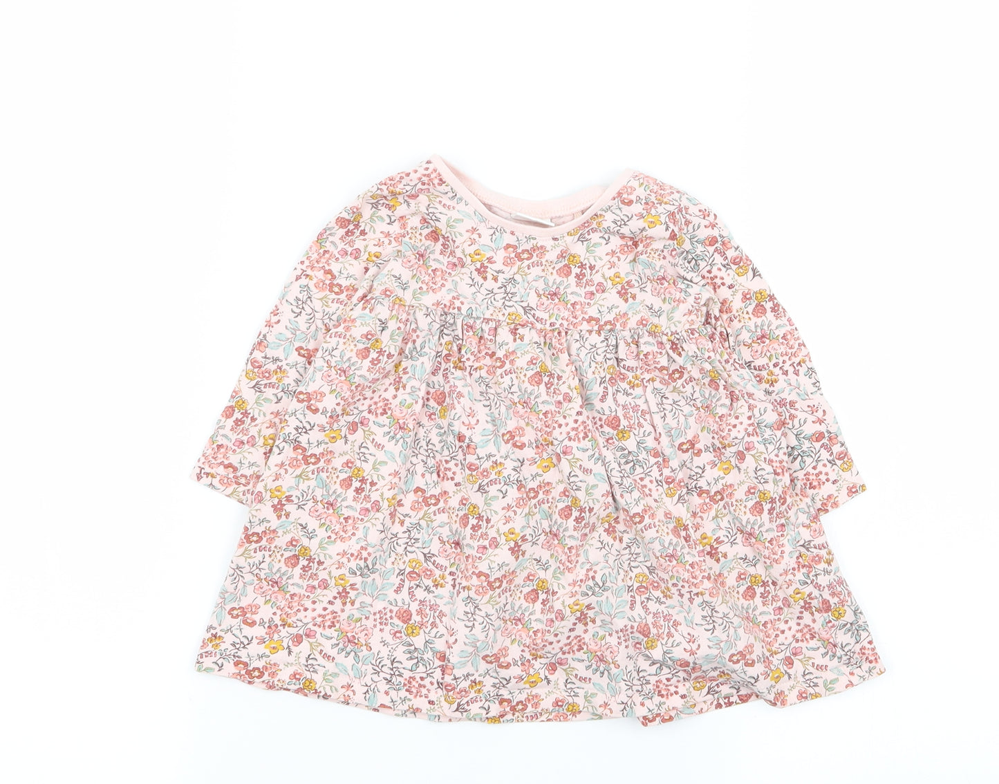 NEXT Girls Multicoloured Floral  T-Shirt Dress  Size 3-6 Months