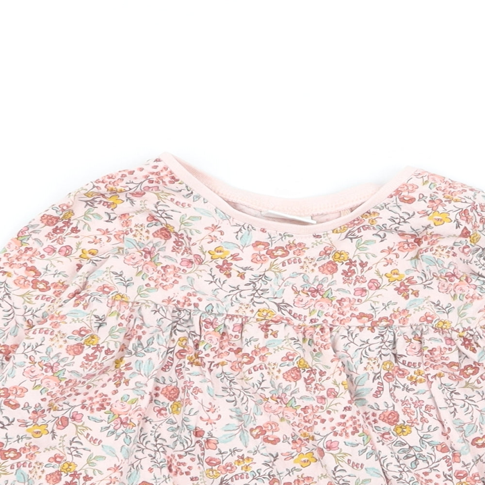 NEXT Girls Multicoloured Floral  T-Shirt Dress  Size 3-6 Months