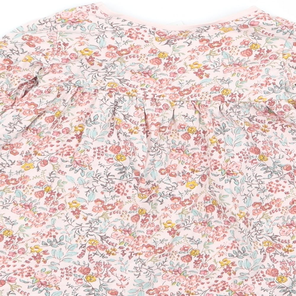 NEXT Girls Multicoloured Floral  T-Shirt Dress  Size 3-6 Months