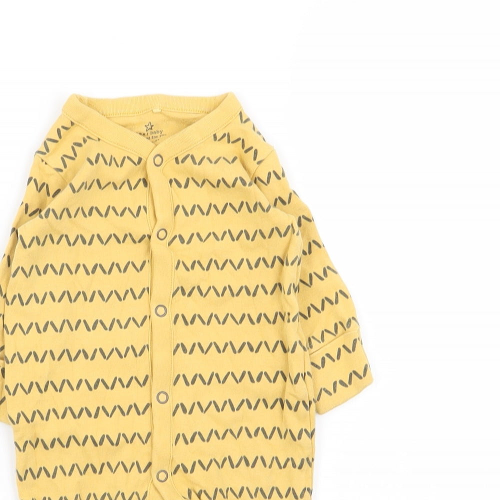 NEXT Baby Yellow Geometric  Babygrow One-Piece Size 0-3 Months