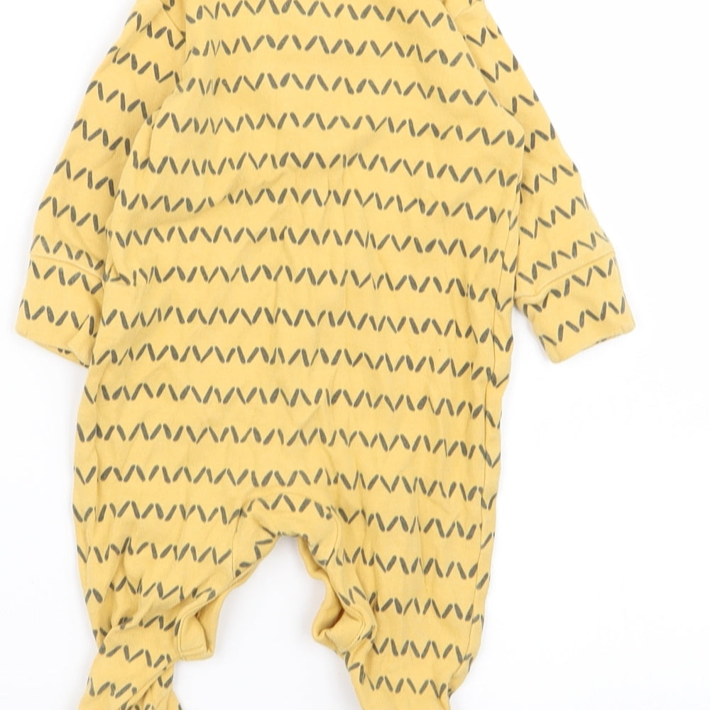 NEXT Baby Yellow Geometric  Babygrow One-Piece Size 0-3 Months