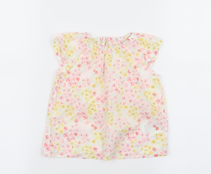 H&M Girls Multicoloured Floral  Basic Blouse Size 12 Months