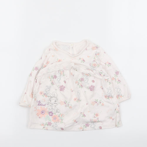 Asda George Girls Multicoloured Floral  T-Shirt Dress  Size 3-6 Months