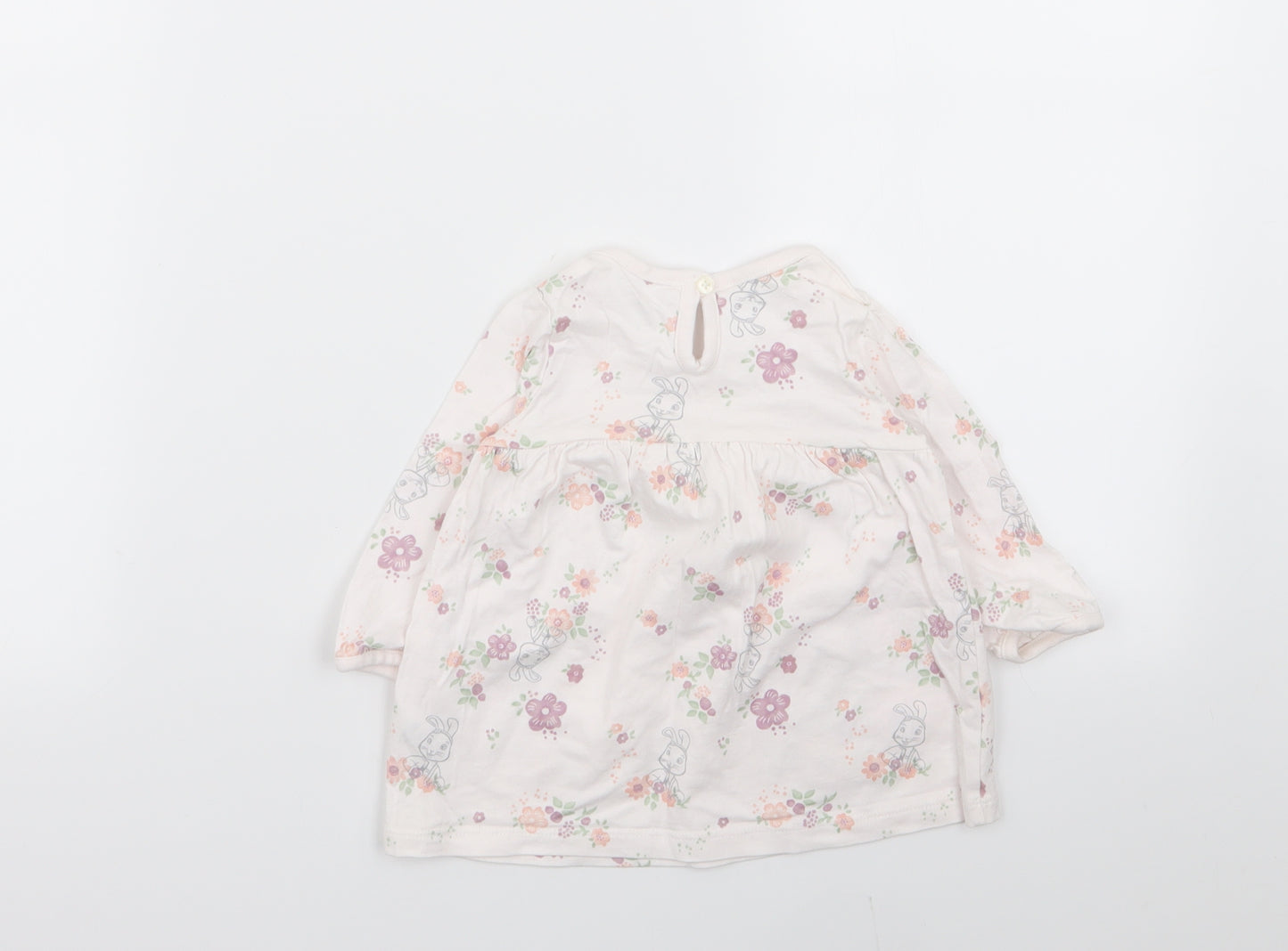 Asda George Girls Multicoloured Floral  T-Shirt Dress  Size 3-6 Months